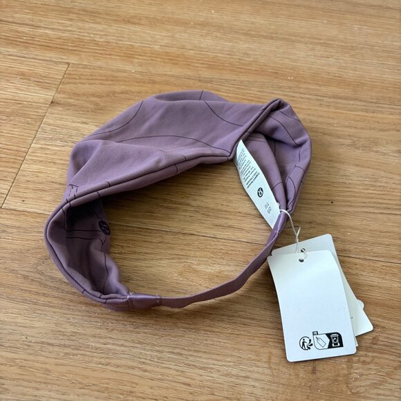 Lululemon Athletic Nulu Wide Reversible Training Headband Purple NWT One Size - Picture 2 of 5